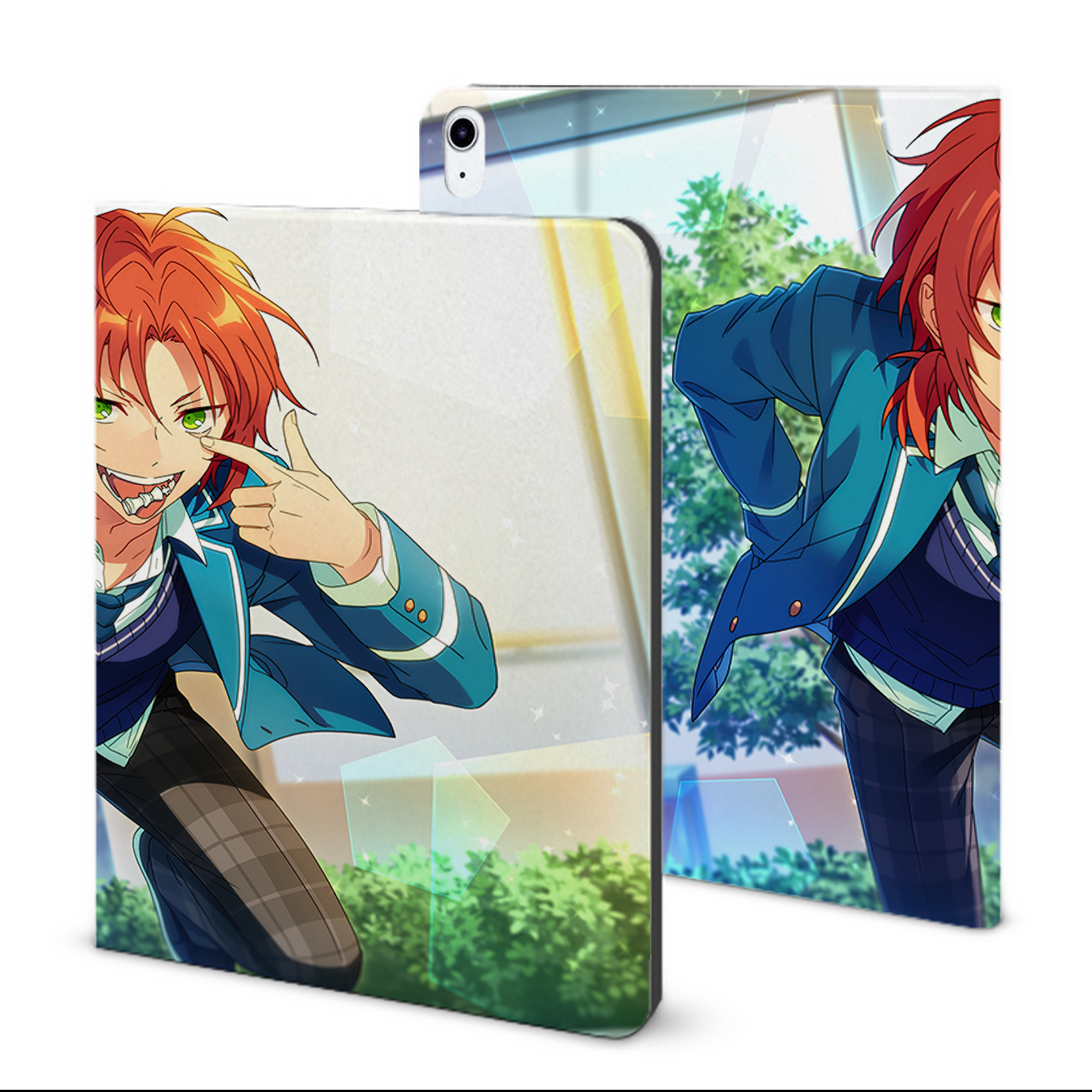 （画像用） あんさんぶるスターズ! Ensemble Stars IPad ケース ブック型 PUレザー TPU 耐衝撃 軽量 薄型 ペン収納なし 全面保護 IPad 各モデル対応